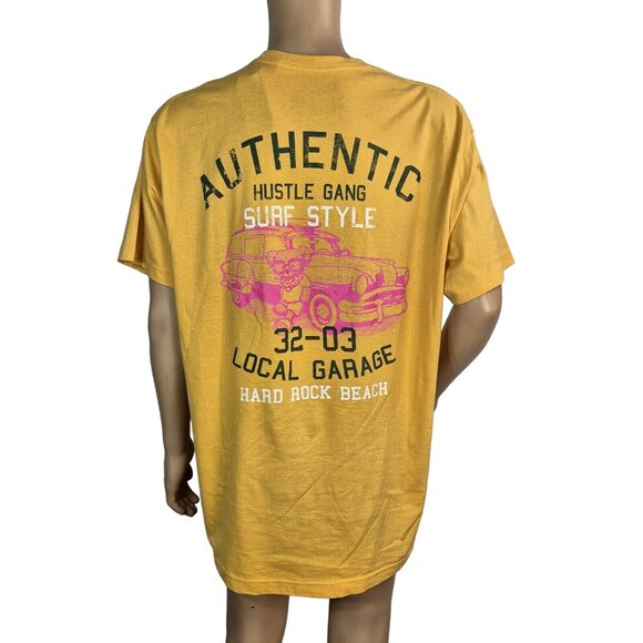 Hustle Gang Men's Size 2XL Good Vibes Short Sleeve Yellow Surf Club (40) - Picture 2 of 8